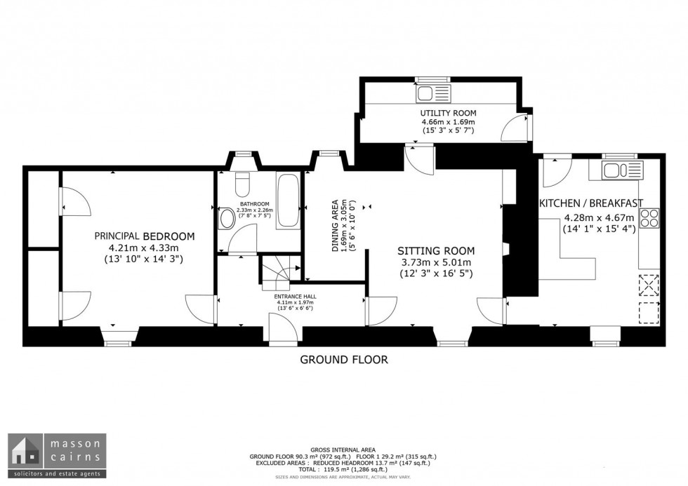 Floorplan for The Square, Tomintoul