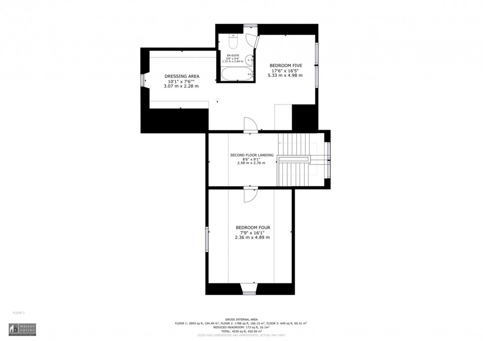 Floorplan for Woodlands Terrace, Grantown on Spey