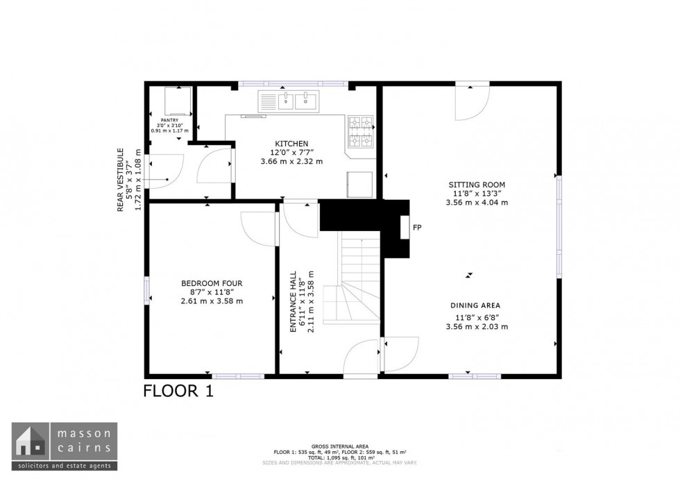 Floorplan for Silver Ridge, Grant Road, Grantown on Spey