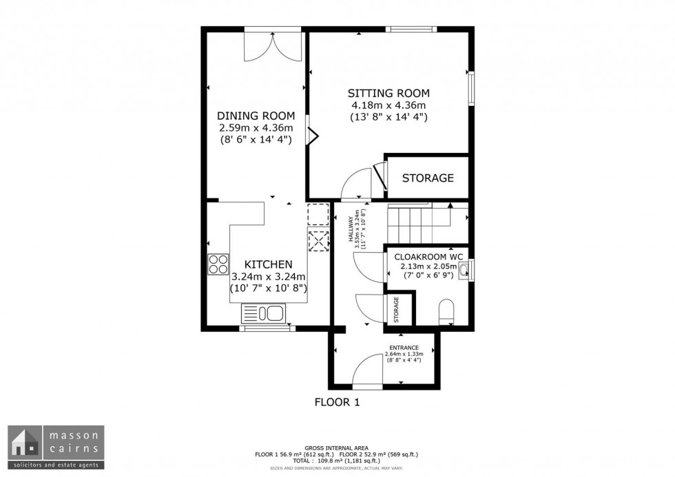 Floorplan for 38 Dulicht Court, Grantown on Spey