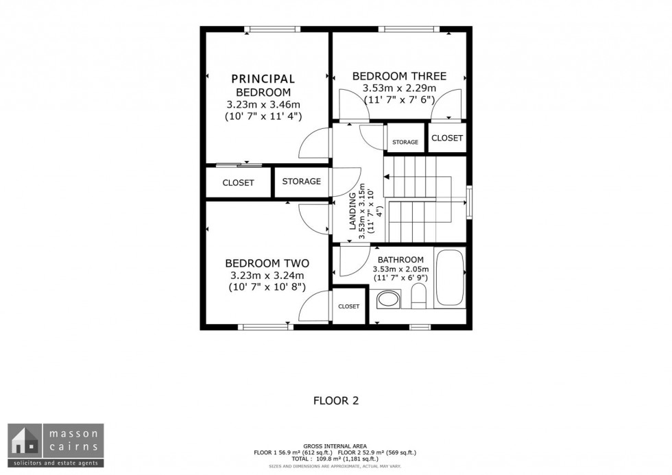 Floorplan for 38 Dulicht Court, Grantown on Spey