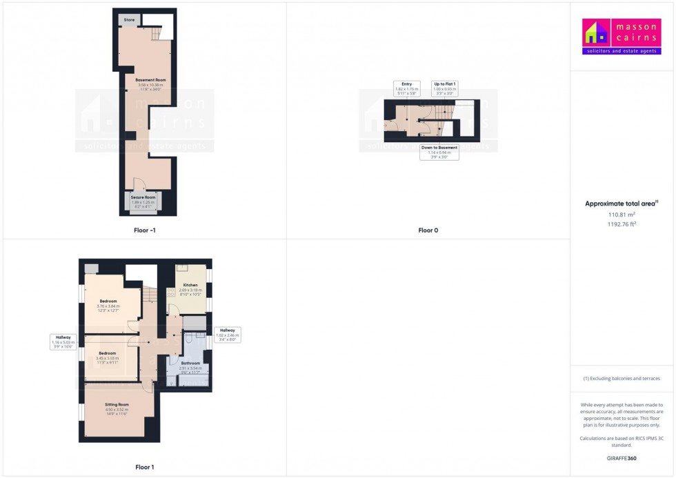 Floorplan for The Clockhouse Restaurant & 2 Apartments, The Square, Tomintoul