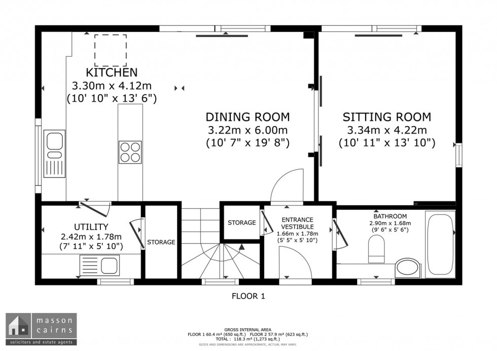 Floorplan for Smithy Cottage, Station Road, Carrbridge