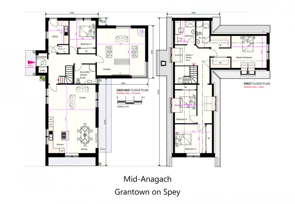 Floorplan for House Site, Mid Anagach, Grantown on Spey