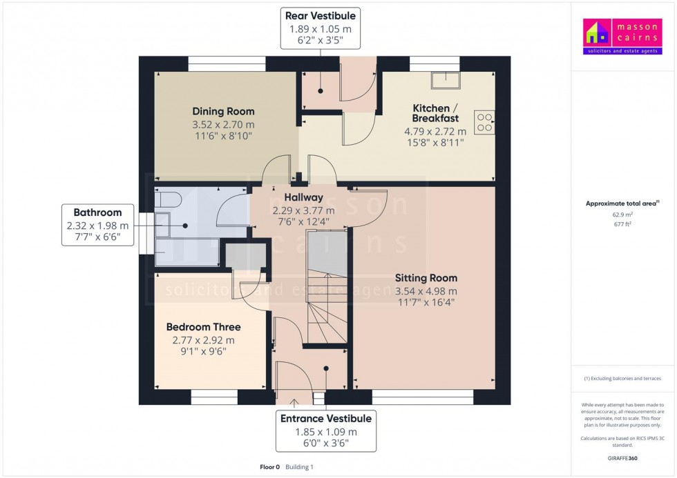 Floorplan for Nia Roo, 9 Hillside Avenue, Kingussie