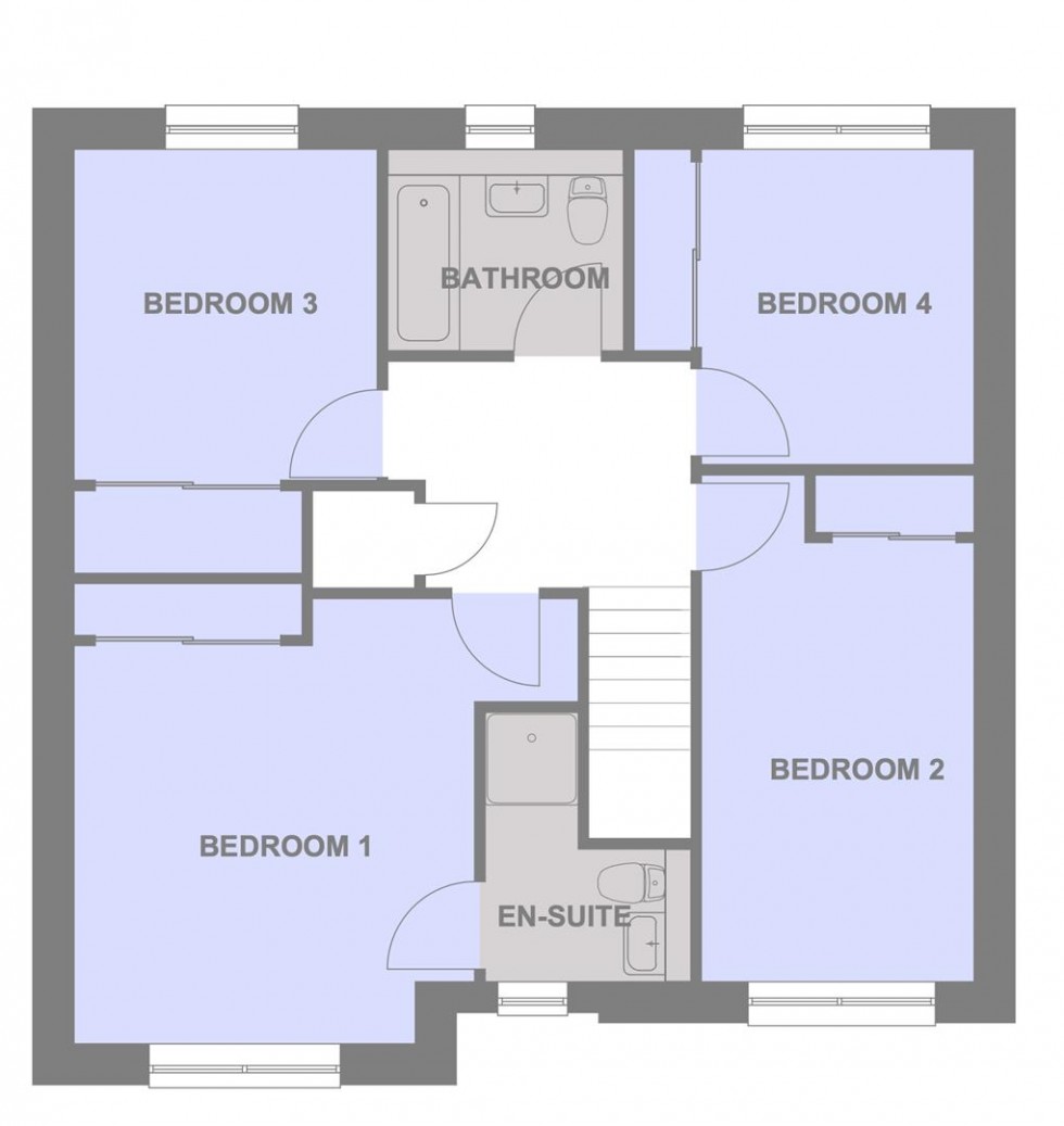 Floorplan for Dulnain, Plots 56,57 & 60 Dulicht Court, Grantown On Spey