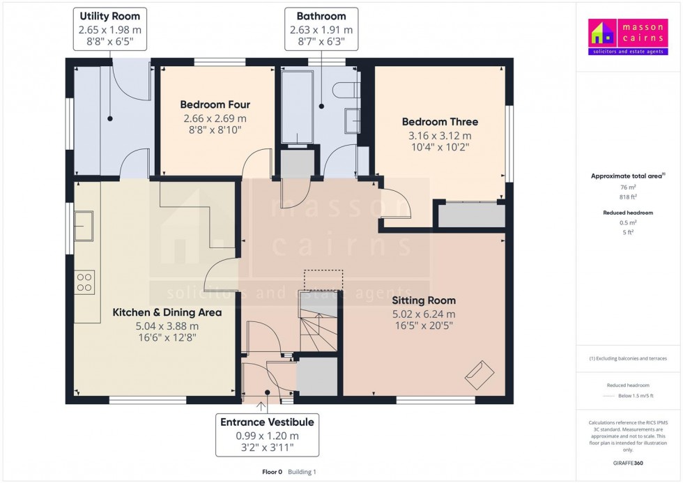 Floorplan for 3 Rhuarden Court, Grantown On Spey
