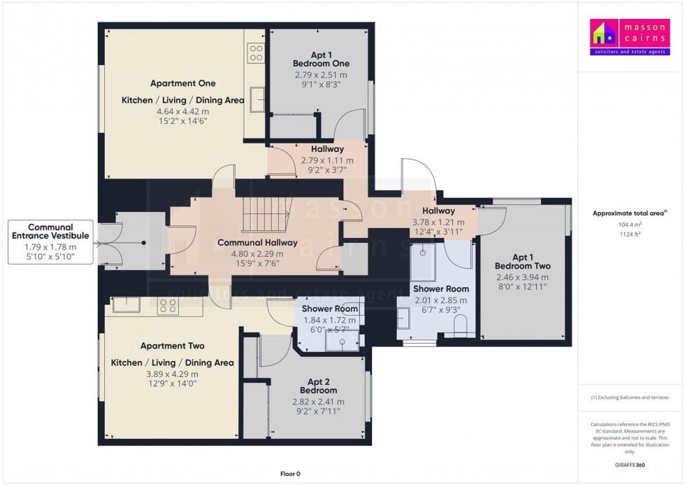Floorplan for Stonefield House Garden Apartments, The Square, Grantown on Spey