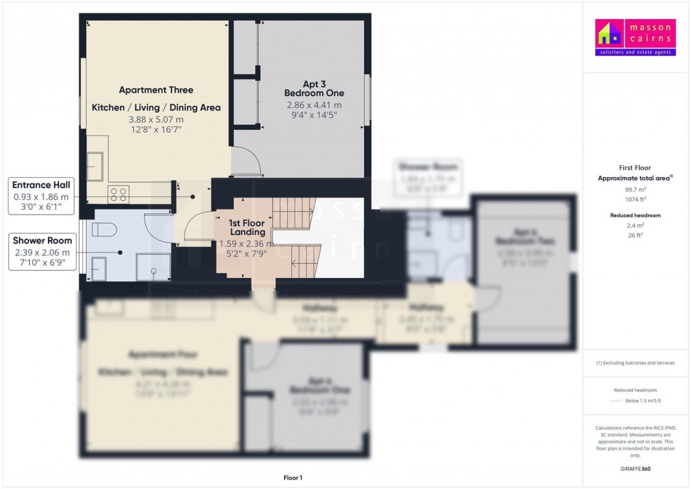 Floorplan for Garden Apartment 3, Stonefield House, The Square, Grantown on Spey