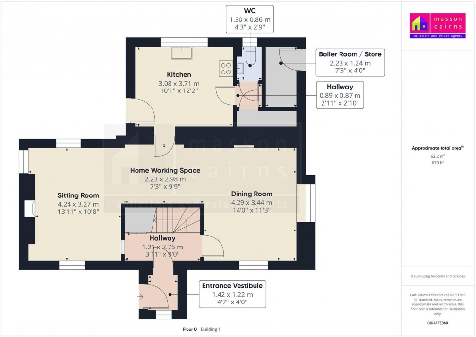 Floorplan for Glenconglass Cottage, Tomintoul