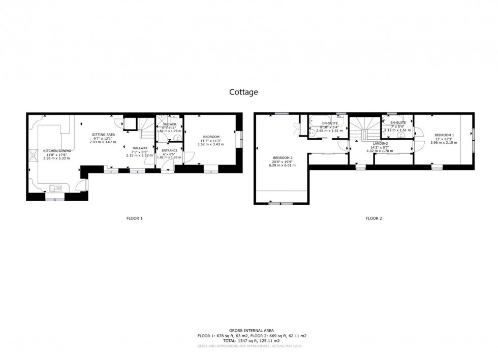 Floorplan for Woodside Avenue, Grantown on Spey