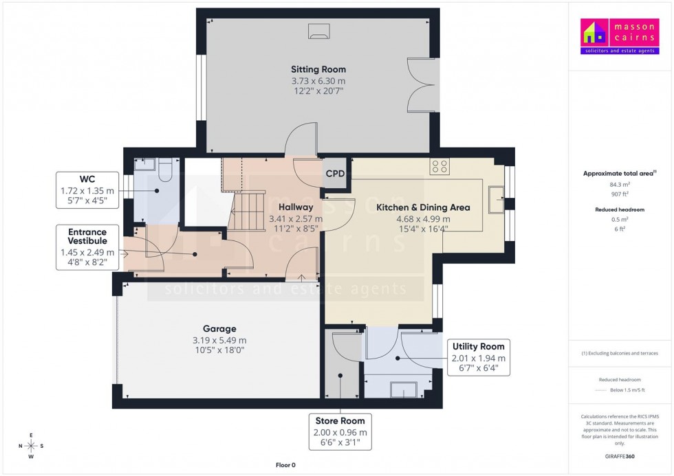 Floorplan for 20 Lodge Lane, High Burnside, Aviemore
