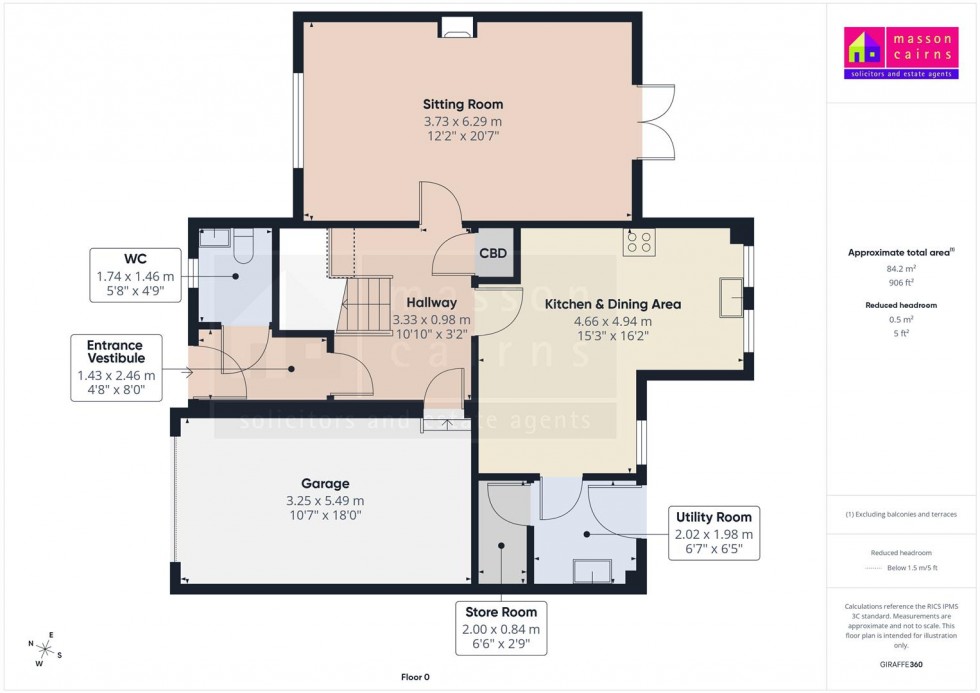 Floorplan for 3 Patterson Place, High Burnside, Aviemore