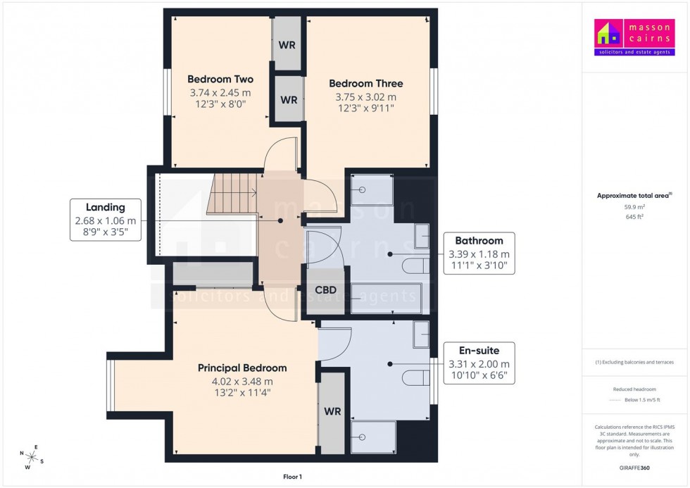 Floorplan for 3 Patterson Place, High Burnside, Aviemore