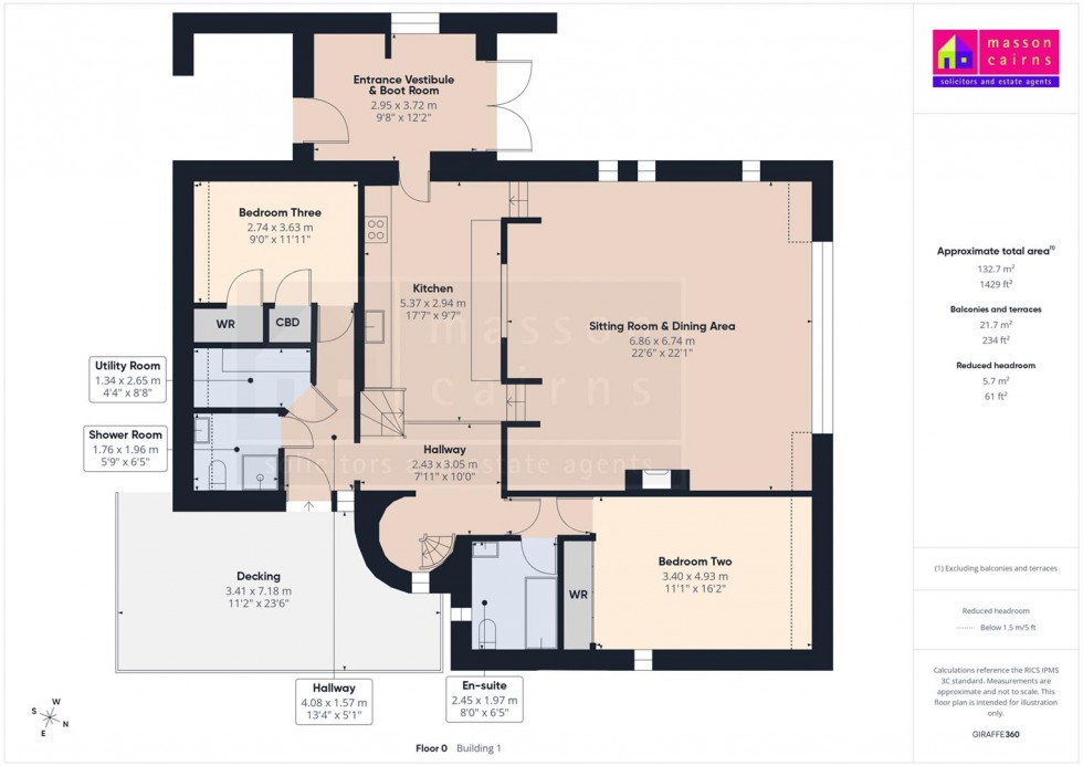 Floorplan for Kirkstone Lodge, Inveruglas, Insh near Aviemore