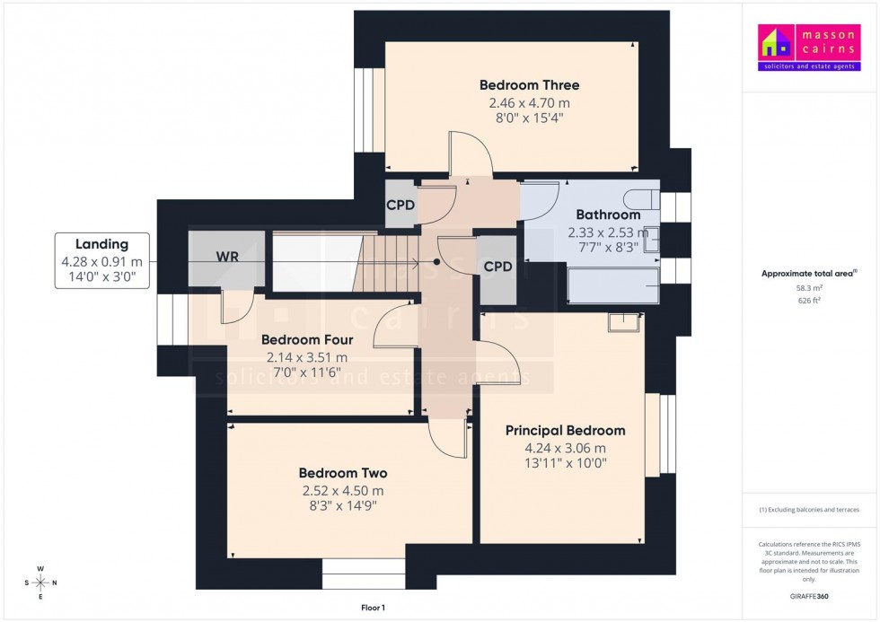 Floorplan for Coylum House, Coylumbridge, Aviemore