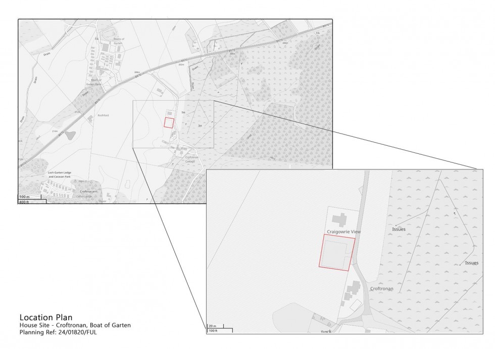 Floorplan for House Site,Croftronan, Boat Of Garten