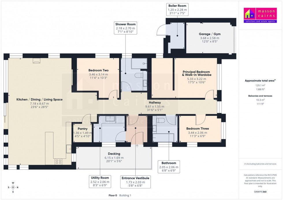 Floorplan for Larchfield Cottage, Insh, Kingussie