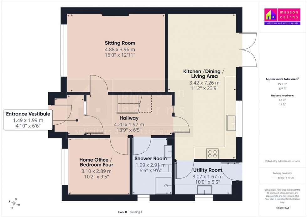 Floorplan for Lonach Cottage, 60 Main Street, Tomintoul