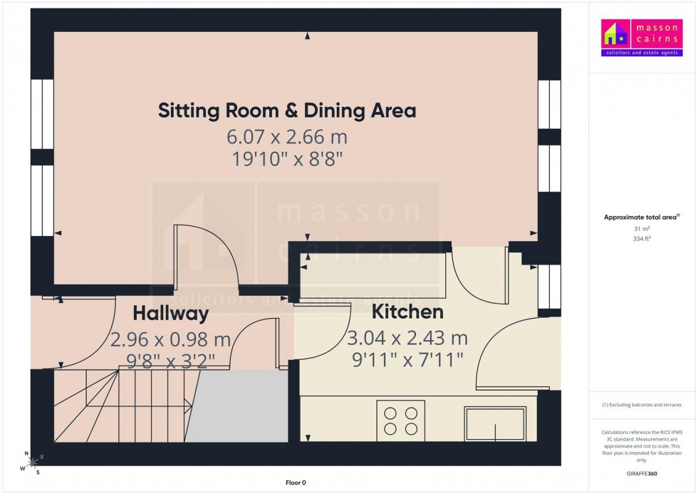Floorplan for 1 Chapel Court, Grantown on Spey
