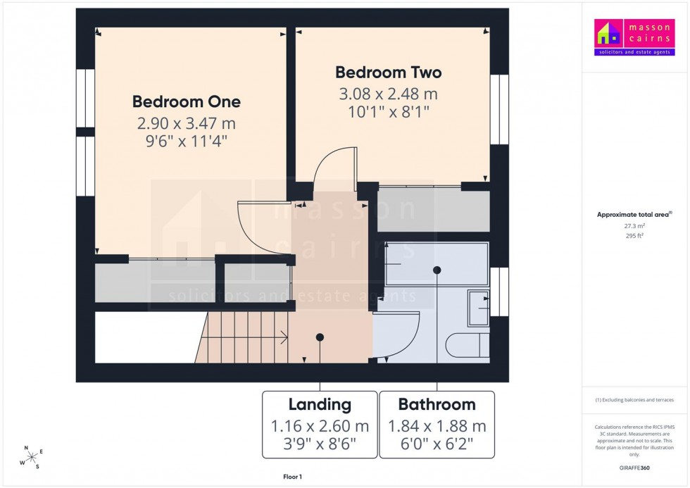 Floorplan for 1 Chapel Court, Grantown on Spey
