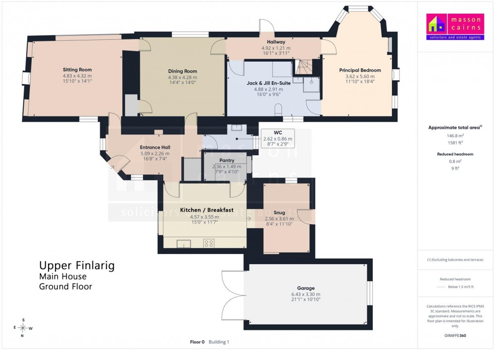 Floorplan for Upper Finlarig, Dulnain Bridge, Grantown on Spey