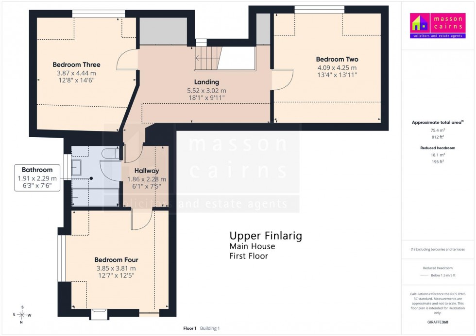 Floorplan for Upper Finlarig, Dulnain Bridge, Grantown on Spey