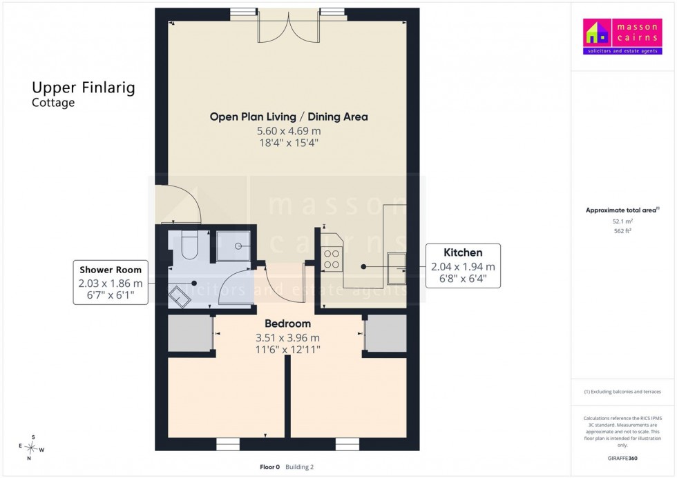 Floorplan for Upper Finlarig, Dulnain Bridge, Grantown on Spey