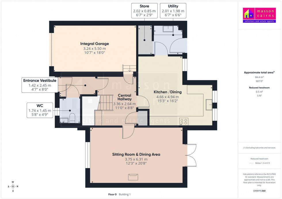 Floorplan for 16 Patterson Place, High Burnside, Aviemore